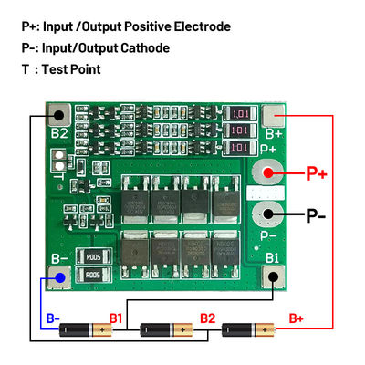 CA-3S-25A-B-T ليثيون 18650 BMS PCM بطارية حماية لوحة BMS PCM مع التوازن لليثيون ليبو بطارية حزمة خلية الوحدة DIY