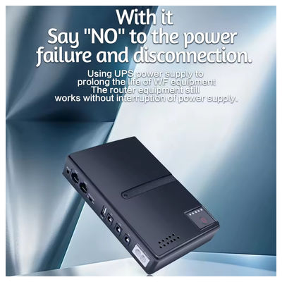 مصدر كهرباء غير قابل للانقطاع (UPS) صغير 10400mAh لجهاز التوجيه مودم كاميرات المراقبة CCTV مصدر كهرباء قابل للتكوين AC DC