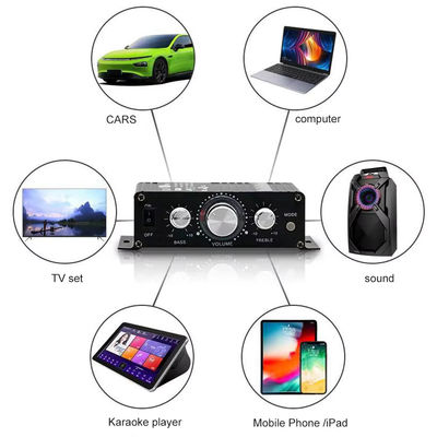 AK-270 12 فولت قوة صغيرة مكبر صوت بلوتوث 2.0 خروج قناة HIFI مكبر طاقة مصغر لنظام صوت المسرح المنزلي