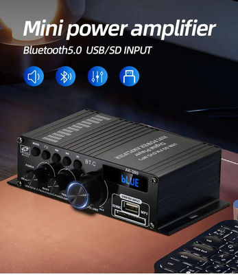 AK-380 5.0 مكبر 2.0 قناة مكبر السيارات المسرح المنزلي ميني HIFI مكبرات الصوت الرقمية ستيريو USB OTG مدخل