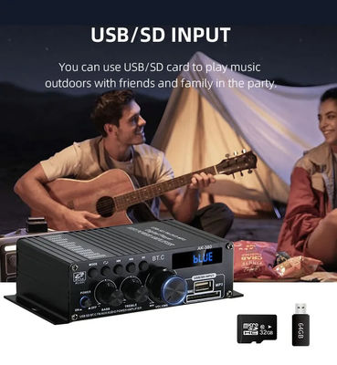 AK-380 5.0 مكبر 2.0 قناة مكبر السيارات المسرح المنزلي ميني HIFI مكبرات الصوت الرقمية ستيريو USB OTG مدخل
