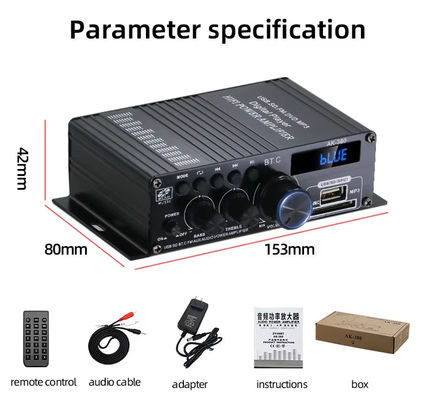 AK-380 5.0 مكبر 2.0 قناة مكبر السيارات المسرح المنزلي ميني HIFI مكبرات الصوت الرقمية ستيريو USB OTG مدخل