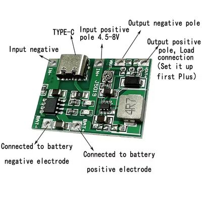 USB من النوع C 3.7V 9V 5V 2A محولات DC-DC لوحة Mount Lithium Li-ion 18650 شاحن البطارية 18650 شاحن خطوة تعزيز وحدة إمدادات الطاقة