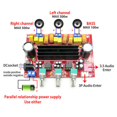 CA-3116P 2 * 50W + 100W لوحة مكبرات الصوت الرقمية مكبرات الصوت الخطية عالية الأداء TPA3116D2
