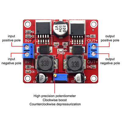 CA-2577 LM2596S 3A خطوة إلى أسفل / أعلى DC-DC وحدات تنظيم التوتر التلقائي لوحة الطاقة الشمسية المتوافقة