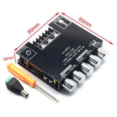 ZK-MT21 2.1 Channel Subwoofer Amplifier Module 5.0BT 12V 24V 2*50W + 100W Power Home Use لوح بلاستيكي لنظام مكبر الصوت
