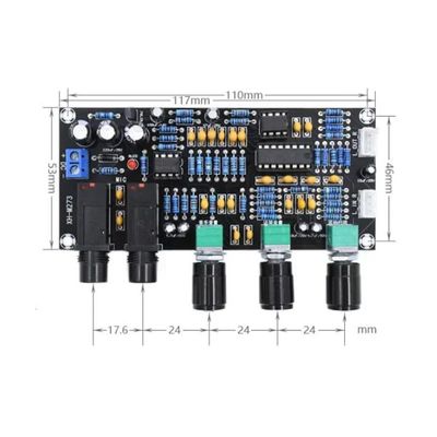 XH-M273 PT2399 لوحة المضخم الرقمي 12-24 فولت تيار مستمر مع تردد ستيريو للتحكم في ميكروفون الكاريوكي