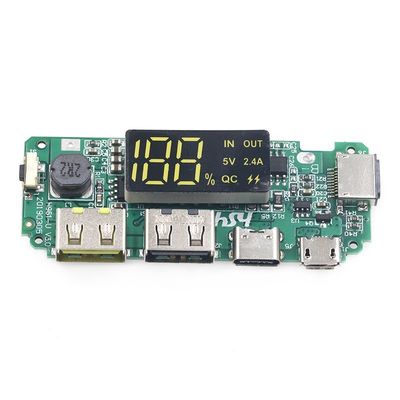 USB مزدوج 5 فولت 2.4A Micro / Type-C LED USB Mobile Power Bank 18650 وحدة شحن بطارية الليثيوم شاحن مجلس حماية الدائرة