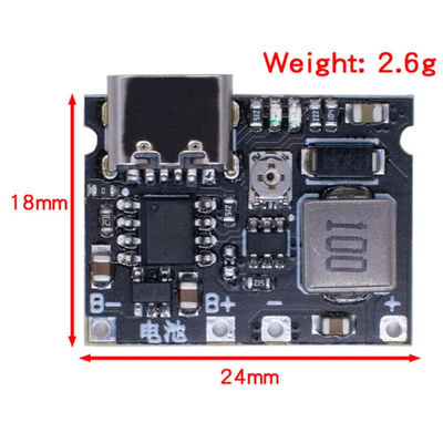 3.7 فولت إلى 9 فولت 5 فولت 2A DC-DC Step Up Boost Module 18650 بطارية الليثيوم الشحن التفريغ لوحة نوع-C DC TP4056