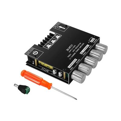 ZK-MT21 لوحة مكبر الطاقة الرقمية عالية الجودة 100W + 2 * 50W 2.1 قناة سوبووفر AUX 12/24V صوت ستيريو 5.0 آمبر ZK-MT21