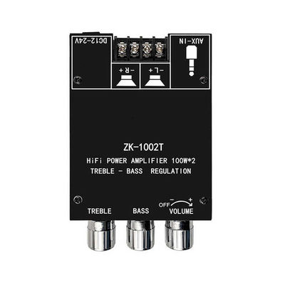 ZK-1002T HIFI 2.0 القناة 5.0BT 100Wx2 لوحة المضخم وحدة مكبر الصوت ستيريو سبووفر السماعة مع الاتصال AUX