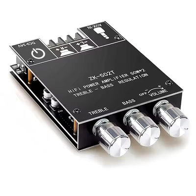 TPA3116D2 Subwoofer Audio Amplifier Module ZK-502T 2 Channel Audio Stereo Board مع 2 * 50W Bass AMP وتواصل AUX