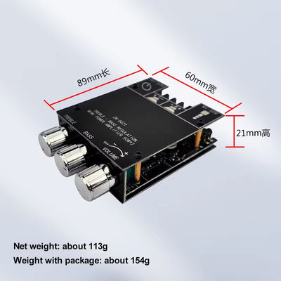 TPA3116D2 Subwoofer Audio Amplifier Module ZK-502T 2 Channel Audio Stereo Board مع 2 * 50W Bass AMP وتواصل AUX