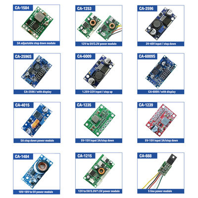 لوحة وحدات تحويل 3A DC-DC القابلة للتعديل لتثبيت 5V-15V Voltage Input Step-Down Power Supply