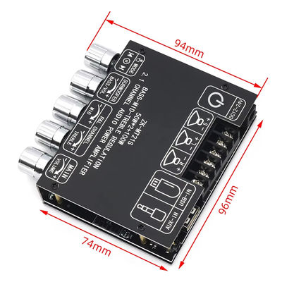 2.1 قناة سوبووفر AUX 12 فولت 24 فولت صوت ستيريو 5.1 باس لوحة مكبر الطاقة الرقمية ZK-MT21S 2x50W 100W لتحويل DC