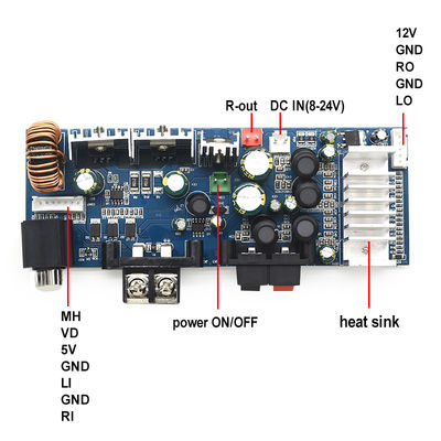 CA-3116AS Professional 2.0 Digital Subwoofer Amplifier Board Mini 8-24V 2*100W لاستخدام الصوت المنزلي 12 فولت TPA3116