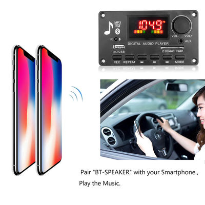 لوحة مكبر 80 واط موسيقى السيارة اللاسلكية MP3 Decoder Player وحدة حرة اليدين DC 5V-26V FM وحدة صوت الراديو