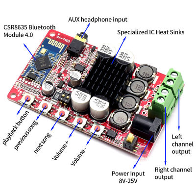CA-7492 TDA7492P 5.0 BT 50W * 2 خطي مكبر المنزلي لوحة جهاز استقبال صوتي رقمي لاسلكي للكترونيات DIY