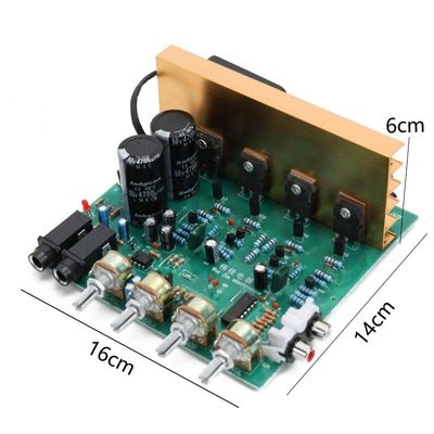 100W 2.0 قناة مكبر الصوت لوحة PCB 16x14x6cm