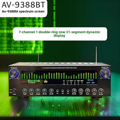AV-9388BT/AV-999BT 2200W/1200W محترف 7-قناة BT مكبرات لاسلكية عالية الدقة المسرح المنزلي 7.1 نظام مكبرات الصوت المعدنية