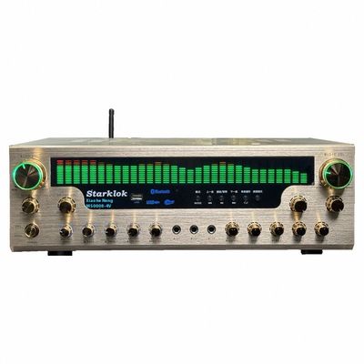 مضخم صوت منزلي 8000SW Flagship الإصدار 7.1 CH 2500W هيكل من سبائك الألومنيوم بالكامل ذهبي اللون مقسم بحلقة مزدوجة مضخم صوت ستيريو