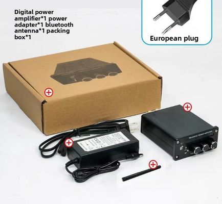 مضخم صوت خطي عالي الطاقة جديد رقمي ستيريو منزلي صغير هاي فاي، قناتين، 2*100 واط، بلوتوث 5.0، إضاءة RGB، قابل للتعديل، صوت جهير وثلاثي