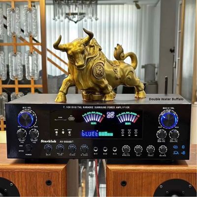 مضخم صوت مسرح منزلي احترافي AV-8888BT 7.1 قناة بقوة 2000 واط بتقنية البلوتوث، نظام صوت محيطي KTV منزلي لاسلكي