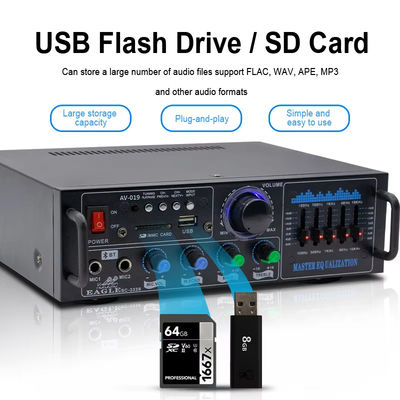 مضخم صوت رقمي منزلي ستيريو هاي فاي بقناتين 160 واط، مضخم صوت احترافي بأنبوب، وحدة مضخم صوت، مدخل ميكروفون، مضخم صوت عن بعد