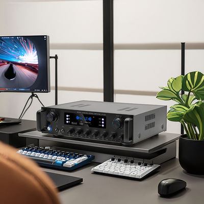AV-628 مضخم صوت احترافي 2.1 قناة 600 واط منزلي متحد المحور مضخم صوت عالي الطاقة طراز BT مستقبل ألياف ضوئية عبر الحدود