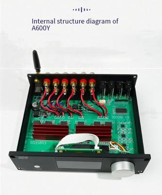 A600Y مكبر طاقة المسرح المنزلي النشط 5.1 متعدد القنوات 5 * 50W + 100W ضبط مستقل جهاز التحكم عن بعد BT 5.3 سوبووفر
