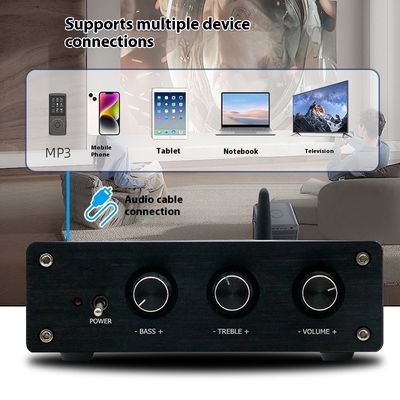 المهنية 2.1 قنوات 400 واط مكبر HiFi الرقمي ذو الطاقة العالية للسيارات المنزلية Audiophile Intel Processor Receiver Amplifiers