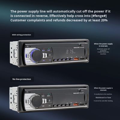 مشغل MP3 للسيارة Creatall Neutral JSD-530L مع وصلة USB لبطاقة Bluetooth وراديو التحكم المركزي وجودة صوت بدون فقدان