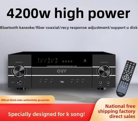 5.1CH 4200W مكبر صوتي ذو طاقة عالية مع مضاد التغذية الراجعة ، BT لاسلكي ، لعرض مسرح الكاريوكي المنزلي