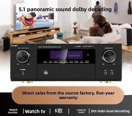 5.1CH 5600W مكبر طاقة بروفي ، BT Wi-Fi اللاسلكي ، Dolby HDMI Optical Coaxial ، للمسلسل المنزلي KTV
