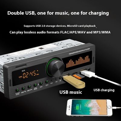 مشغل MP3 للسيارة الجديدة مع فتحة محرك فلاش USB BT لاسلكي راديو FM متوافق مع بطاقات MP3 و TF