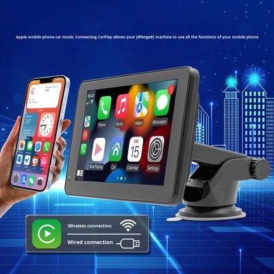 مشغل MP5 للسيارة المحمول Creatall 7 بوصة بتقنية Bluetooth للاتصال بدون استخدام اليدين مع نظامي CarPlay و Android Auto السلكي/اللاسلكي، صوت ستيريو WAV MP3