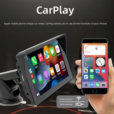سيارة محمولة من نوع كرياتال 7 بوصات MP5 CarPlay لاسلكي لبلوتوث FM Transmitter HD كاميرا العرض الخلفي لوضع لوحة القيادة 1 سنة
