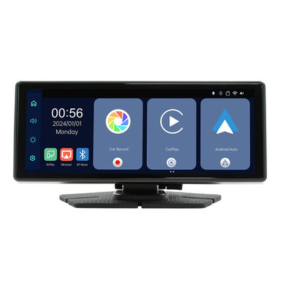 كريتال 8.1 بوصة محمولة كل شيء في واحد جهاز الملاحة السيارة لاسلكي CarPlay الأمامية الخلفية التسجيل المزدوج ديش كام للوحة التحكم