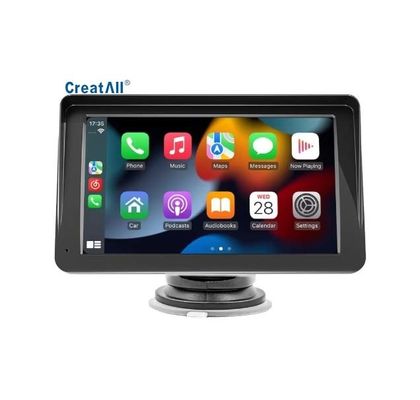 Creatall 7 بوصة محمولة للسيارة ملاحة عكسية رؤية خلفية لاسلكية لبلوتوث MP5 HD اتصال USB عبر الحدود Carplay
