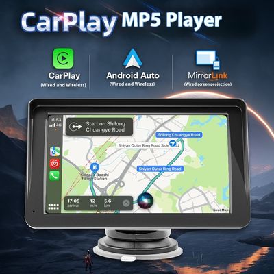 Creatall 7 بوصة محمولة للسيارة ملاحة عكسية رؤية خلفية لاسلكية لبلوتوث MP5 HD اتصال USB عبر الحدود Carplay