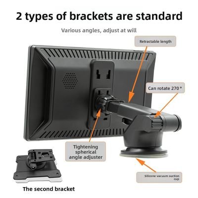 كرياتال 9 بوصة محمولة عالية الوضوح MP5 لاعب شاشة كبيرة سلكية / لاسلكية Carplay للبلوتوث لوحة التحكم 1 سنة