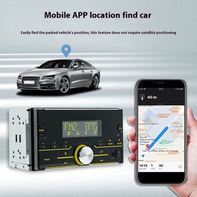 Creatall مشغل MP3 للسيارة بقرص مزدوج 12 فولت ذكي لسيارة بلوتوث مكبر صوت راديو ضوء ملون اتصال Aux SD Card لمدة عام واحد