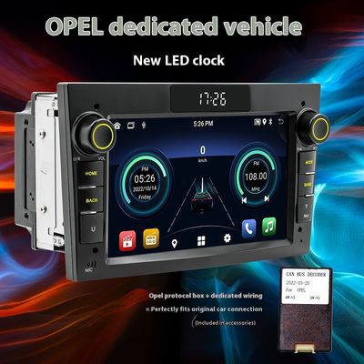 نظام ملاحة GPS للسيارة يعمل بنظام Android بشاشة HD مقاس 7 بوصات متوافق مع Opel Smart لـ BT Wireless CarPlay لوحة القيادة USB