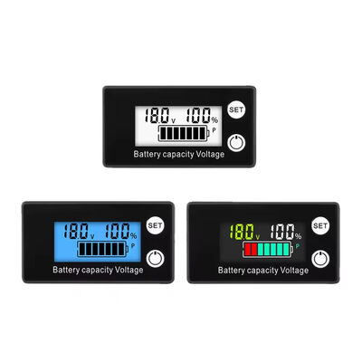 DC 8V-100V Waterproof Battery Capacity Indicator Temperature Alarm Voltmeter Voltage Meter for Lead Acid Lithium LiFePO4