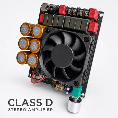 600W + 600W TPA3255 لوحة مكبر مزدوج الهواء التبريد المروحة الفئة D لوحة مكبر ستيريو DC18-50V