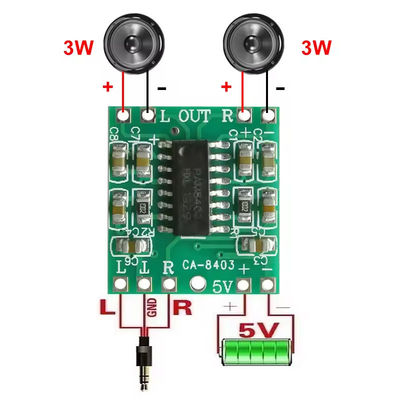 CA-8403 وحدة صوت مضخم صوت صغير للغاية 2 × 3 وات وحدة مضخم صوت من الفئة d