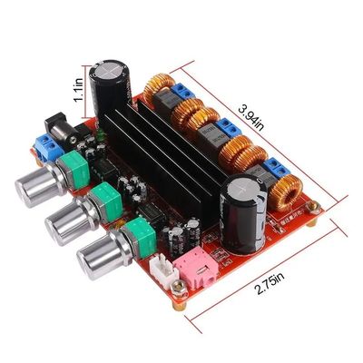 TPA3116D2 وحدة الصوت 2.1 القناة الطبقة D لوحة مكبر الطاقة مع 200W الطاقة الخارجة و DC12-24V الجهد العريض