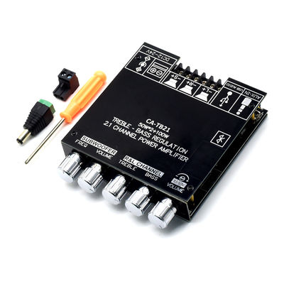CA-TB21 2.1 قناة BT Subwoofer Amplifier لوحة صوتية 2 * 50W + 100W 12-24V AMP