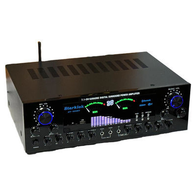 AV-888BT 2800W مكبر الطاقة المنزلي الكاريوكي مزدوج الحلقات نموذج جديد 7.1 قناة منطقة ضبط بناء معدني عالي القوة