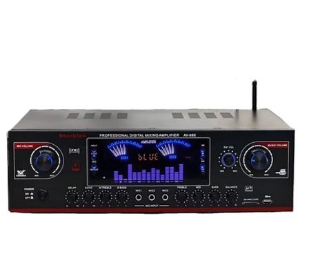 AV-888 7.1 قناة 2000W طاقة عالية المسرح المنزلي مكبر الكاريوكي مكبر الصوت حلقة مزدوجة 12 أنبوب مصنوعة من المعدن المقاوم